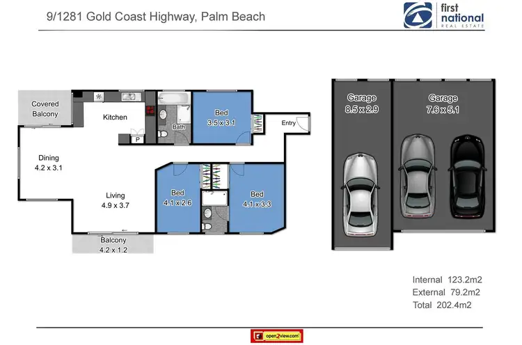 Floorplan of Homely unit listing, 9/1281 Gold Coast Highway, Palm Beach QLD 4221