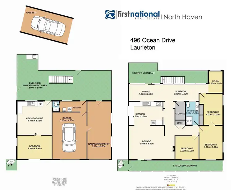 Floorplan of Homely house listing, 496 Ocean Drive, Laurieton NSW 2443
