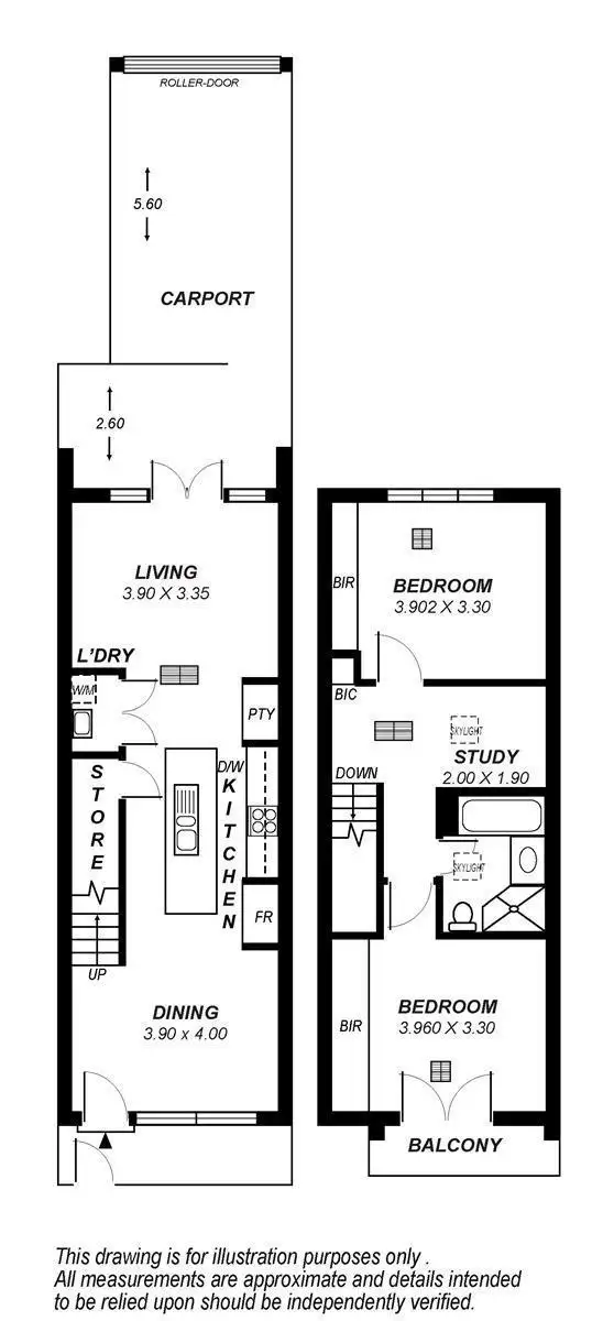 Floorplan of Homely townhouse listing, 7 Spence Place, Adelaide SA 5000