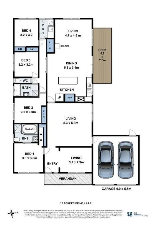 Floorplan of Homely house listing, 23 Benetti Drive, Lara VIC 3212