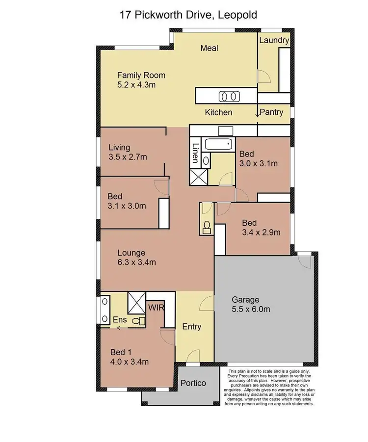 Floorplan of Homely house listing, 17 Pickworth Drive, Leopold VIC 3224