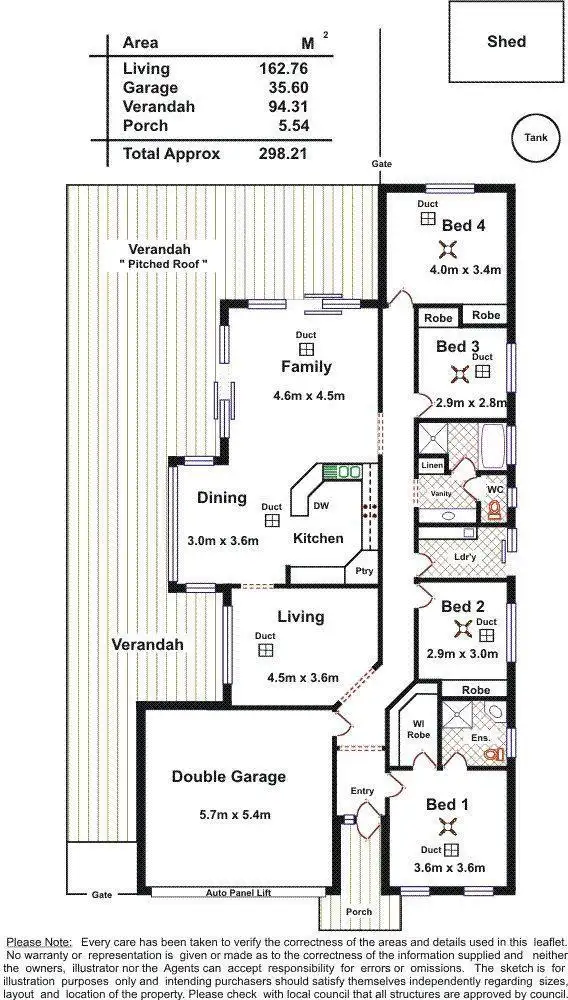 Floorplan of Homely house listing, 15 Mitchell Drive, Evanston Park SA 5116