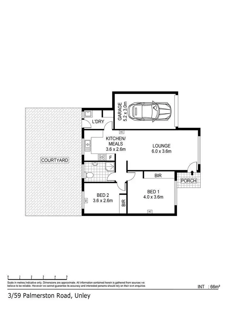 Floorplan of Homely unit listing, 3/59 Palmerston Road, Unley SA 5061