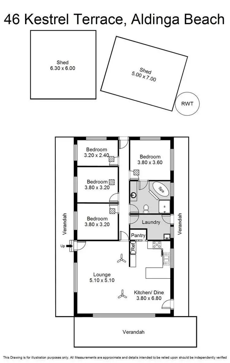 Floorplan of Homely house listing, 46 Kestrel Terrace, Aldinga Beach SA 5173