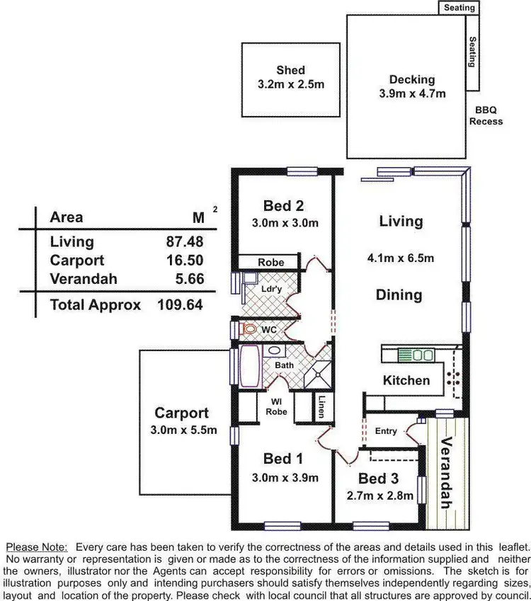 Floorplan of Homely house listing, 16 Carrick Place, Golden Grove SA 5125