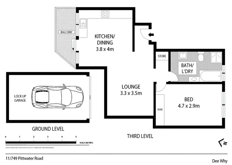Floorplan of Homely unit listing, 11/749 Pittwater Road, Dee Why NSW 2099