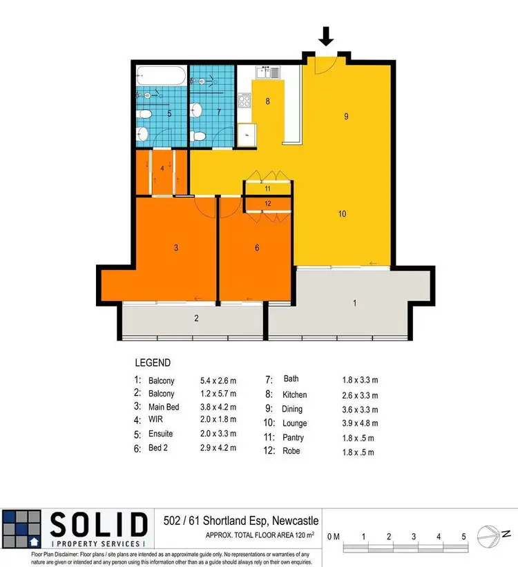 Floorplan of Homely apartment listing, 502/61 Shortland Esplanade, Newcastle NSW 2300