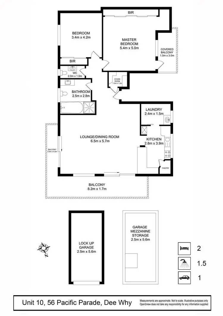 Floorplan of Homely apartment listing, 10/56 Pacific Parade, Dee Why NSW 2099