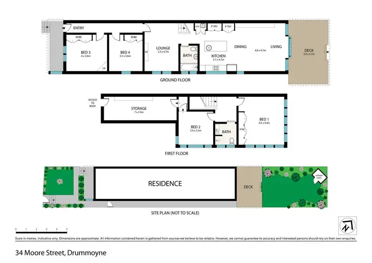 Floorplan of Homely house listing, 34 Moore Street, Drummoyne NSW 2047