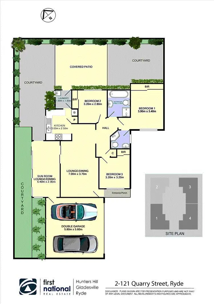 Floorplan of Homely villa listing, 2/121 Quarry Road, Ryde NSW 2112