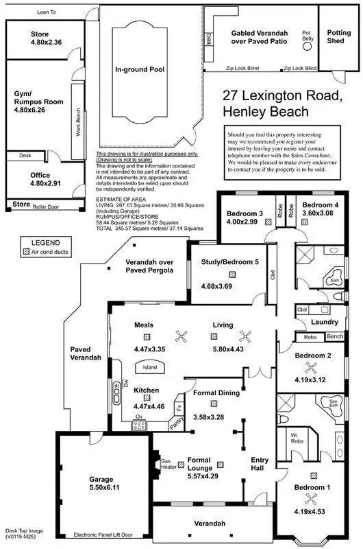 Floorplan of Homely house listing, 27 Lexington Road, Henley Beach South SA 5022