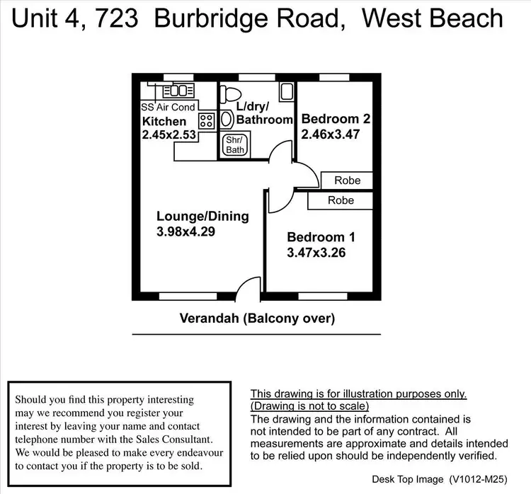 Floorplan of Homely unit listing, 4/723 Burbridge Road, West Beach SA 5024