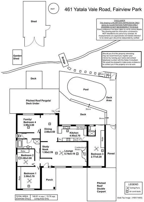 Floorplan of Homely house listing, 461 Yatala Vale Road, Fairview Park SA 5126