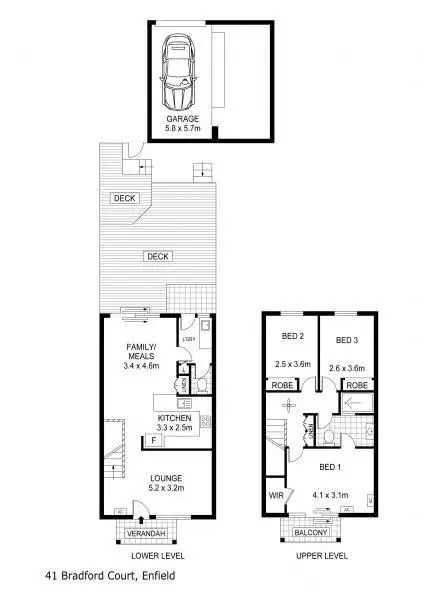 Floorplan of Homely house listing, 41 Bradford Court, Enfield SA 5085