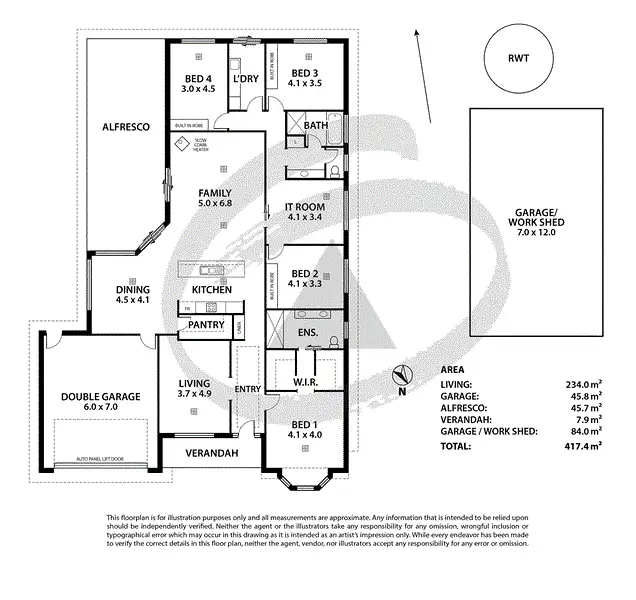 Floorplan of Homely house listing, 100 Burnbank Way, Mount Barker SA 5251