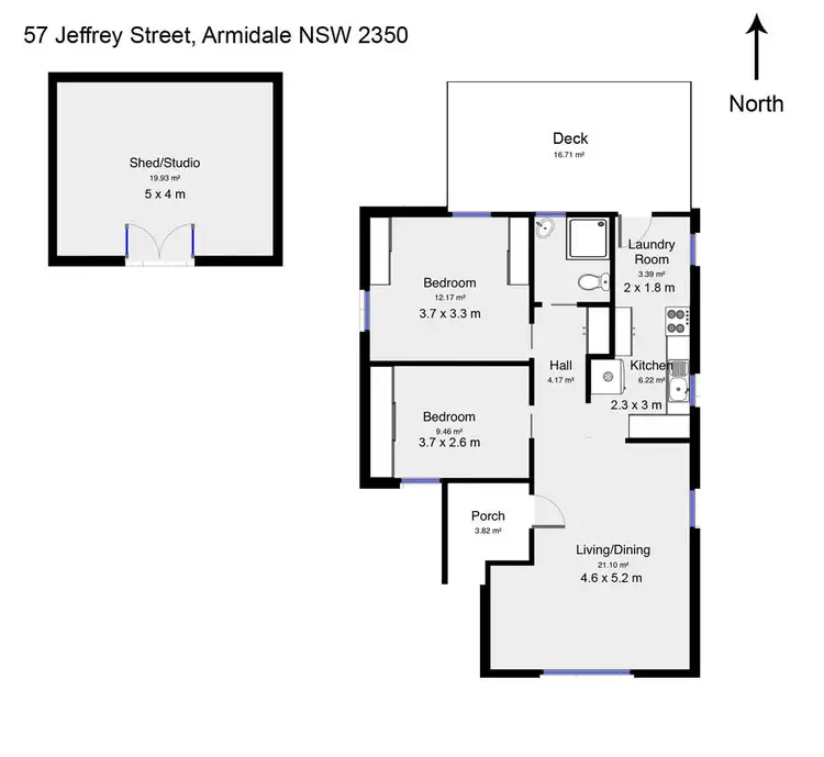 Floorplan of Homely house listing, 57 Jeffrey Street, Armidale NSW 2350