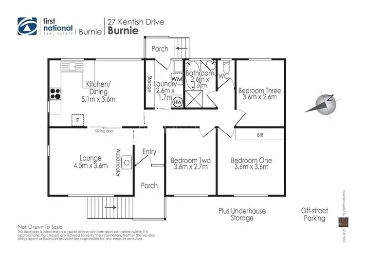 Floorplan of Homely house listing, 27 Kentish Drive, Burnie TAS 7320