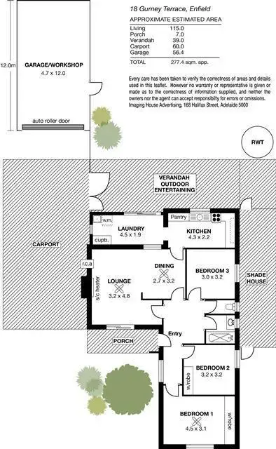 Floorplan of Homely house listing, 18 Gurney Terrace, Enfield SA 5085