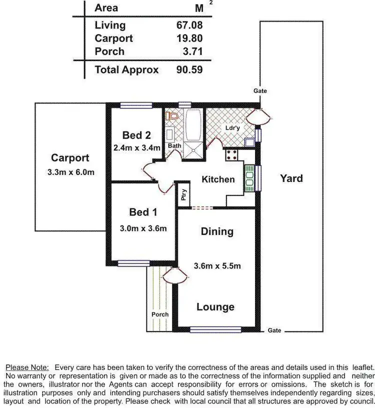 Floorplan of Homely unit listing, 1/17-19 Storey Avenue, Aldinga Beach SA 5173