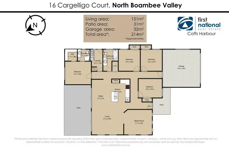 Floorplan of Homely house listing, 16 Cargelligo Court, North Boambee Valley NSW 2450