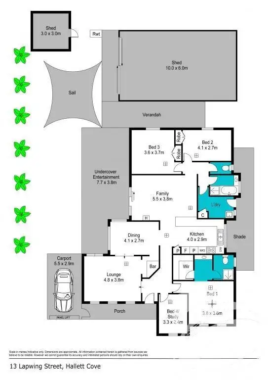 Floorplan of Homely house listing, 13 Lapwing Street, Hallett Cove SA 5158