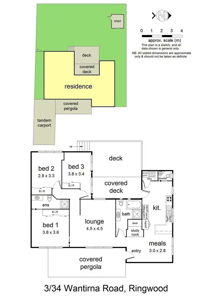 Floorplan of Homely unit listing, 3/34 Wantirna Road, Ringwood VIC 3134