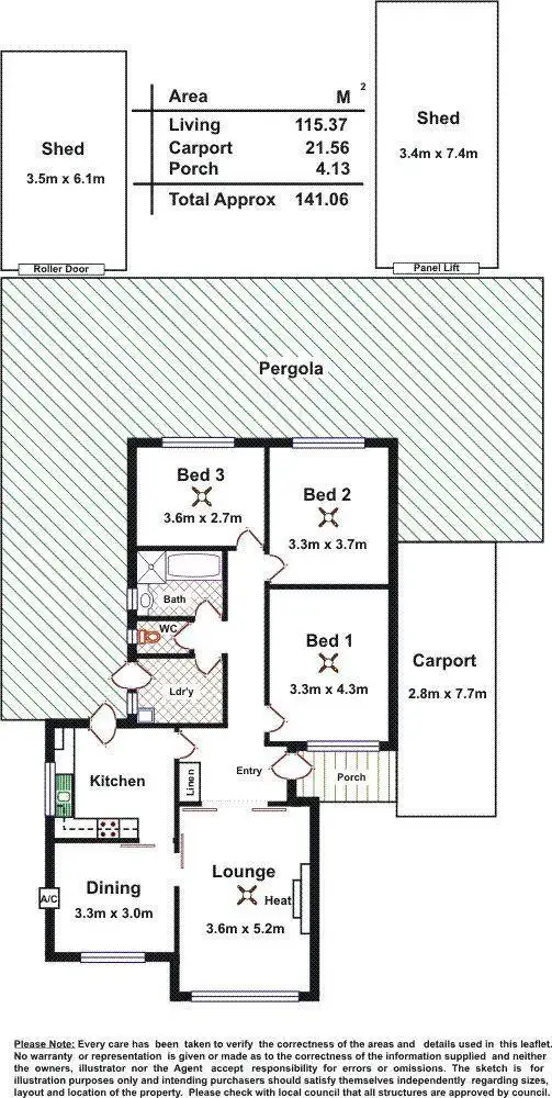 Floorplan of Homely house listing, 1 Murdoch Avenue, North Plympton SA 5037