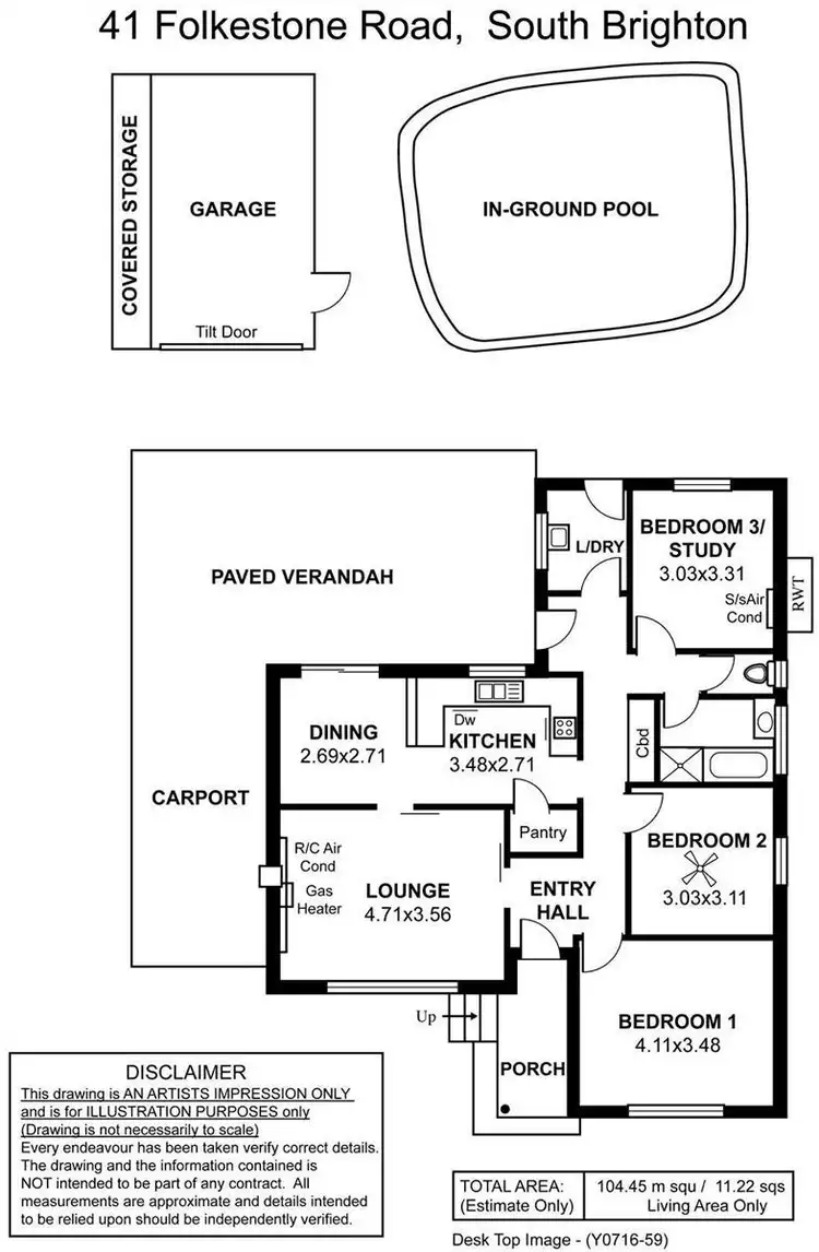 Floorplan of Homely house listing, 41 Folkestone Road, South Brighton SA 5048