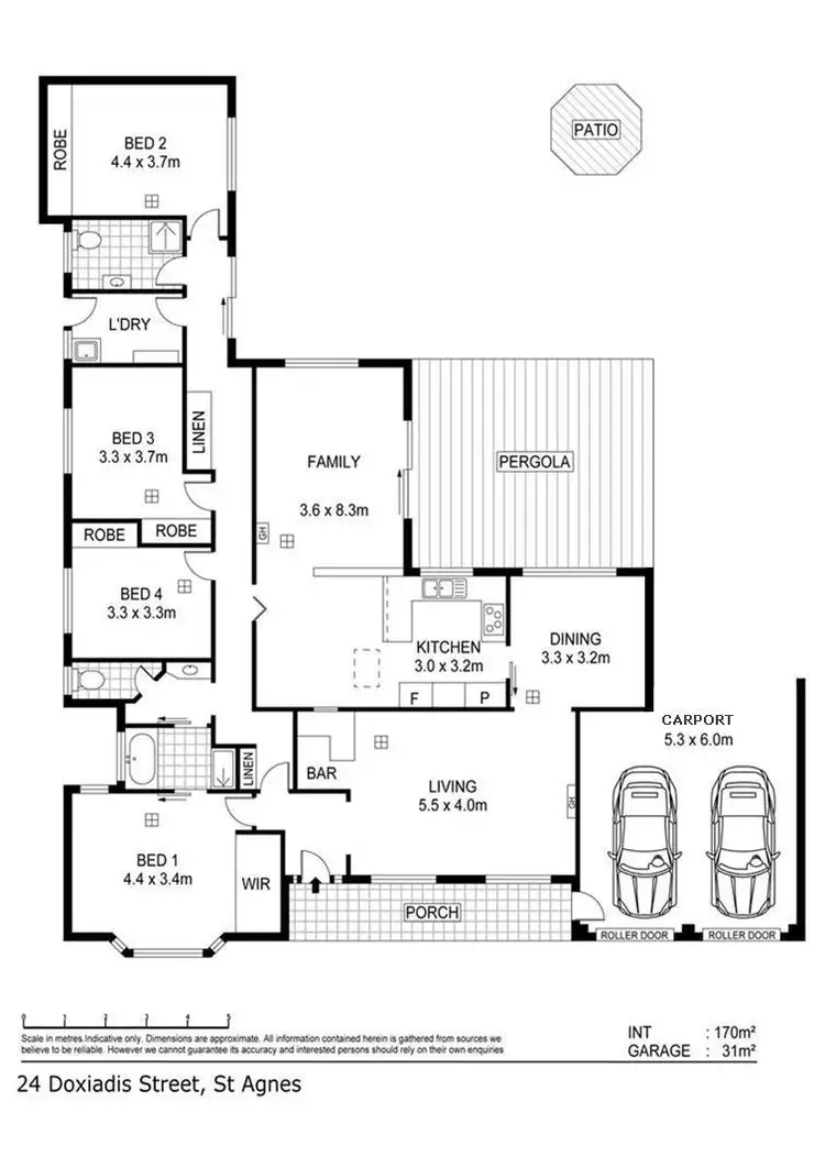 Floorplan of Homely house listing, 24 Doxiadis Street, St Agnes SA 5097