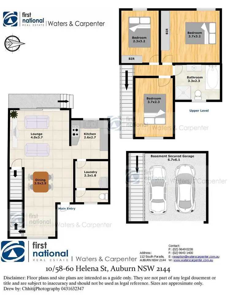 Floorplan of Homely townhouse listing, 10/58-60 Helena Street, Auburn NSW 2144