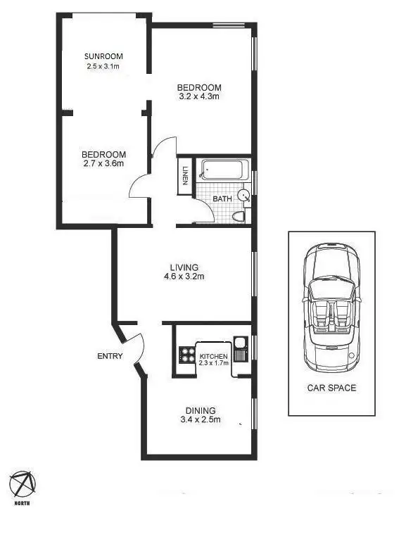 Floorplan of Homely apartment listing, 8/28 The Crescent, Vaucluse NSW 2030
