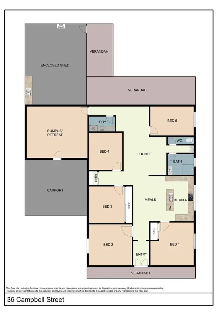 Floorplan of Homely house listing, 36 Campbell Street, Streatham VIC 3351
