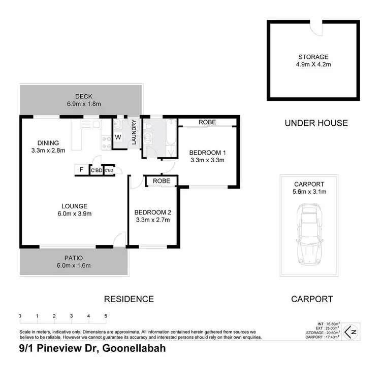Floorplan of Homely unit listing, 9/1 Pineview Drive, Goonellabah NSW 2480
