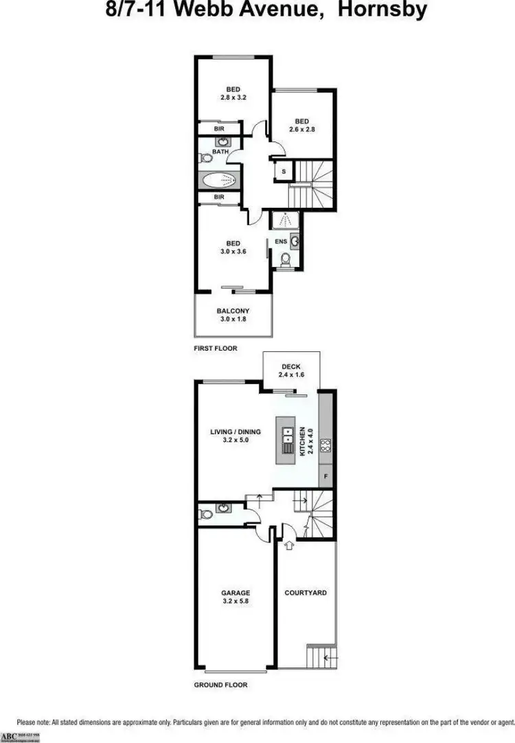 Floorplan of Homely townhouse listing, 8/7-11 Webb Avenue, Hornsby NSW 2077