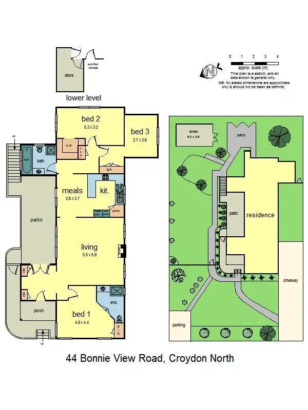 Floorplan of Homely house listing, 44 Bonnie View Road, Croydon North VIC 3136