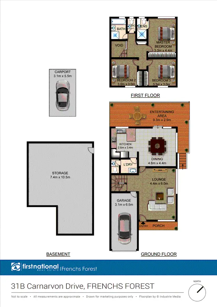 Floorplan of Homely townhouse listing, 31B Carnarvon Drive, Frenchs Forest NSW 2086