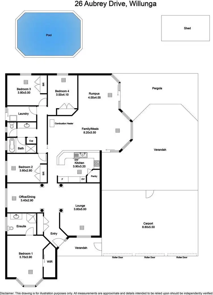 Floorplan of Homely house listing, 26 Aubrey Drive, Willunga SA 5172