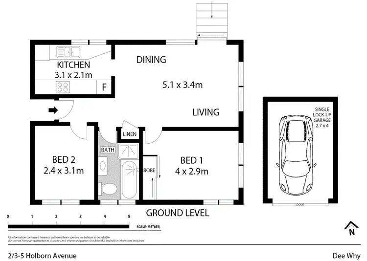 Floorplan of Homely unit listing, 2/3-5 Holborn Avenue, Dee Why NSW 2099