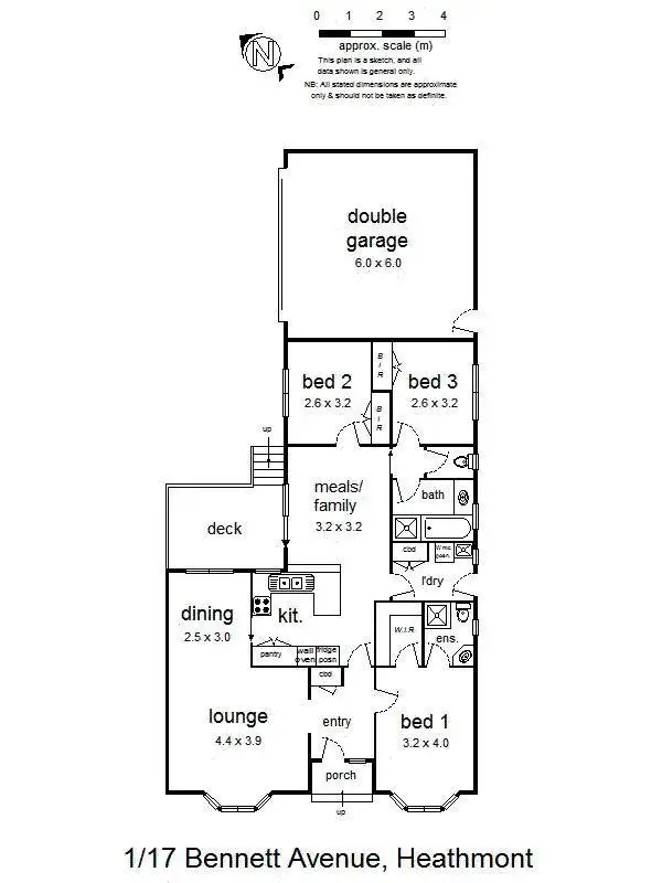 Floorplan of Homely unit listing, 1/17 Bennett Avenue, Heathmont VIC 3135