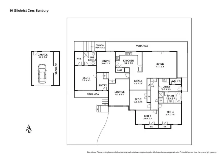 Floorplan of Homely house listing, 10 Gilchrist Crescent, Sunbury VIC 3429