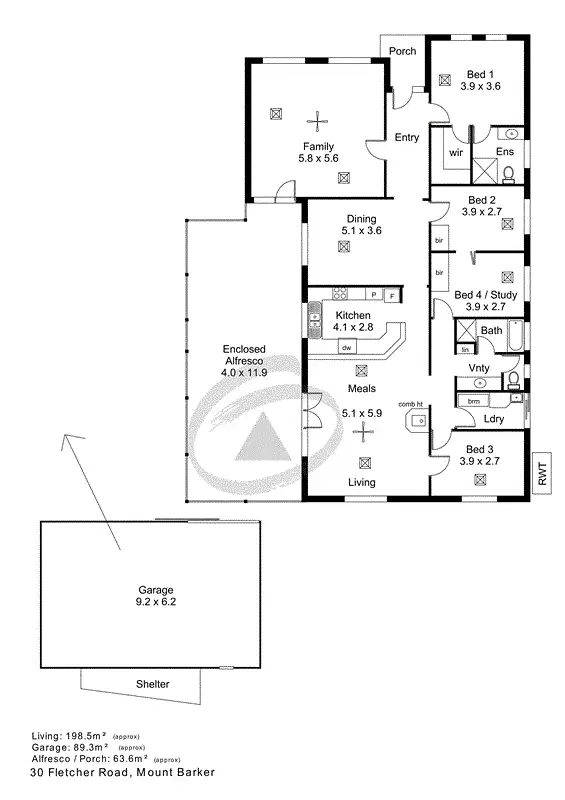 Floorplan of Homely house listing, 30 Fletcher Road, Mount Barker SA 5251