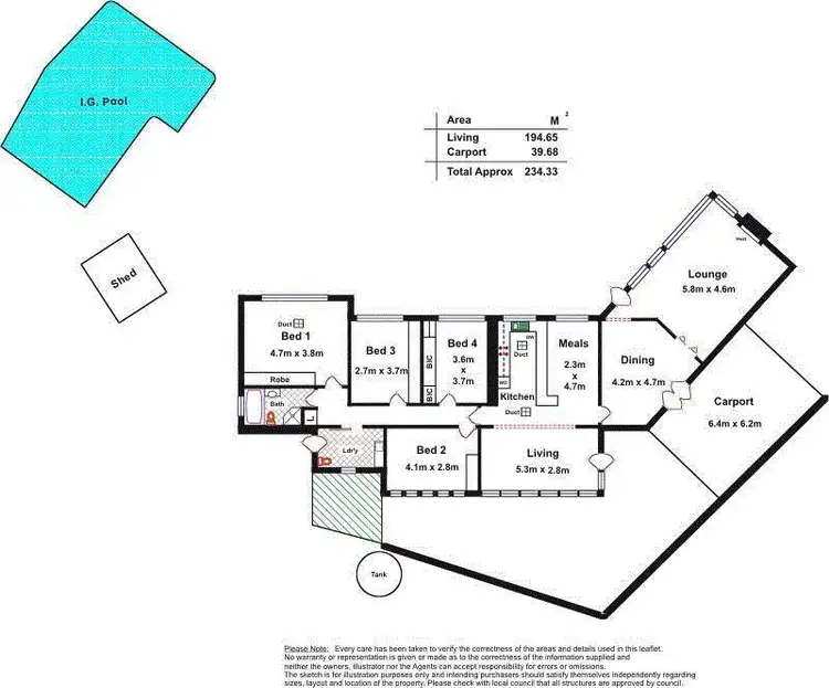 Floorplan of Homely house listing, 1A Winding Way, Belair SA 5052