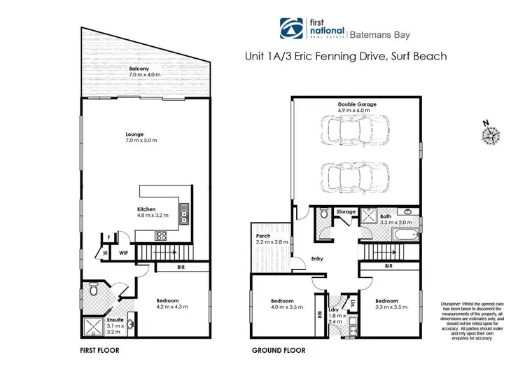 Floorplan of Homely house listing, 1/3a Eric Fenning Drive, Surf Beach NSW 2536