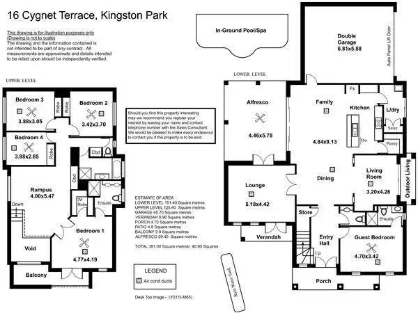 Floorplan of Homely house listing, 16 Cygnet Terrace, Kingston Park SA 5049