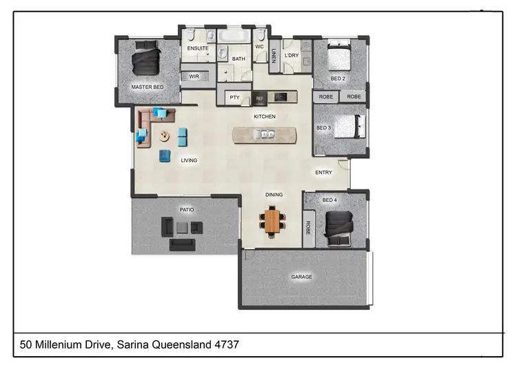 Floorplan of Homely house listing, 50 Millenium Drive, Sarina QLD 4737
