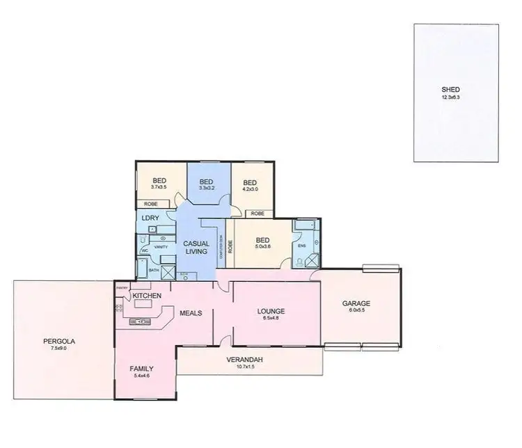 Floorplan of Homely house listing, 51 Charles Street, Caloote SA 5254