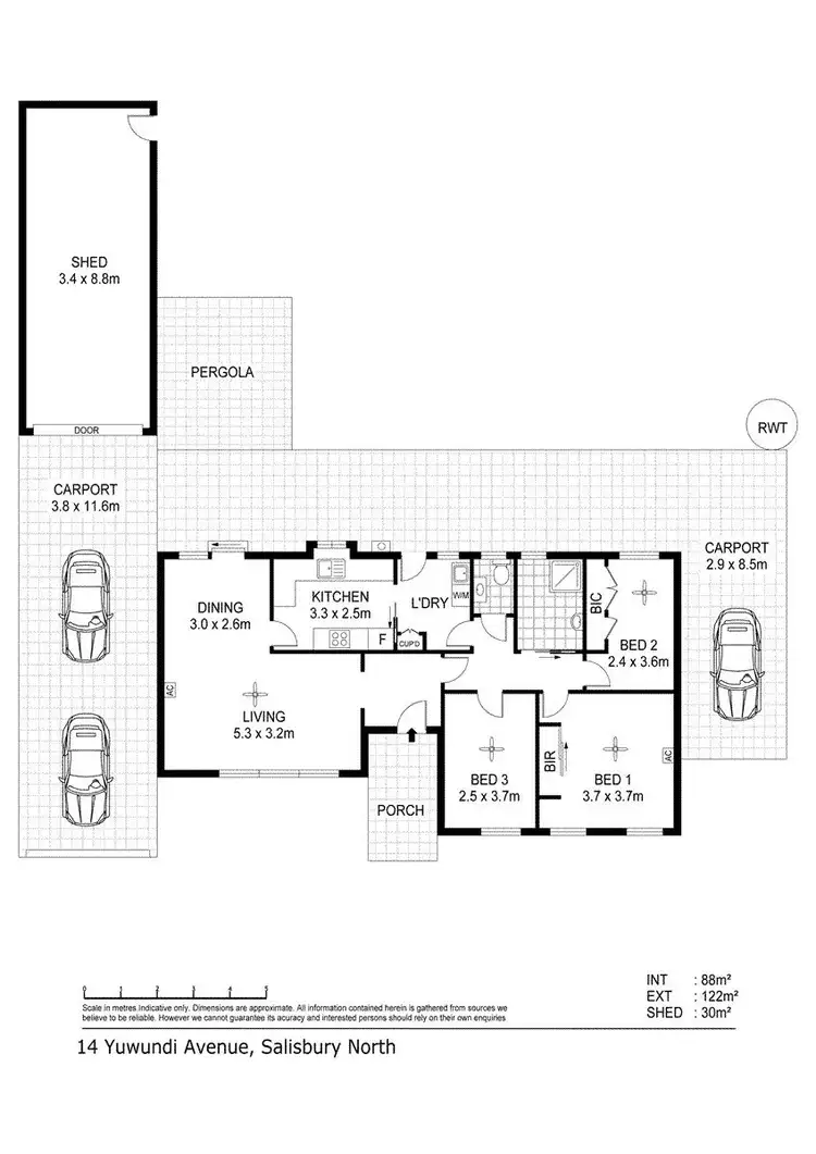 Floorplan of Homely house listing, 14 Yuwindi Avenue, Salisbury North SA 5108