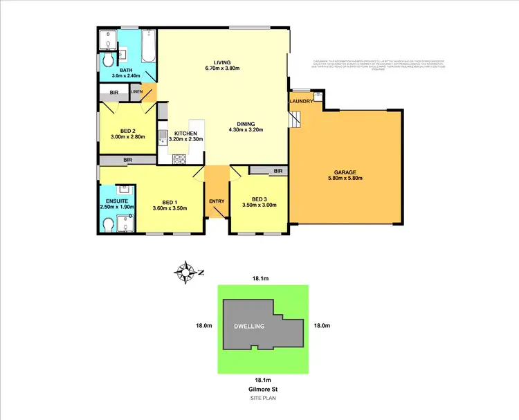 Floorplan of Homely semi-detached listing, 3A Gilmore Street, Cameron Park NSW 2285