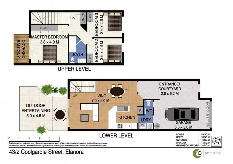 Floorplan of Homely townhouse listing, 43/2 Coolgardie Street, Elanora QLD 4221