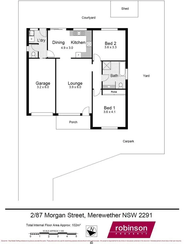 Floorplan of Homely unit listing, 2/87 Morgan Street, Merewether NSW 2291